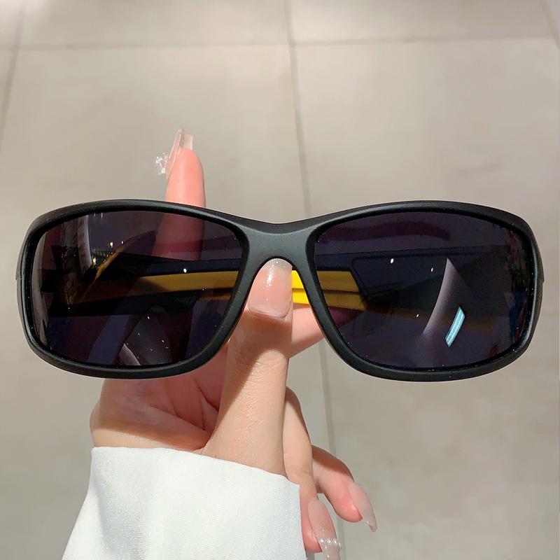Y2k Men Sunglasses New Wrap Round Outdoor Sports Eyewear Trendy Fashion Mirrror UV400 Protection Eyewear