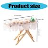 Miniature Wood Ironing Board with Iron for Dollhouses 1/12 Scale Dollhouses Furniture Living Room Display Accessories
