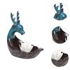 Backflow Incense Burner Waterfall Lotus Ceramic Censer Desk Statue Stick Holder Elk for