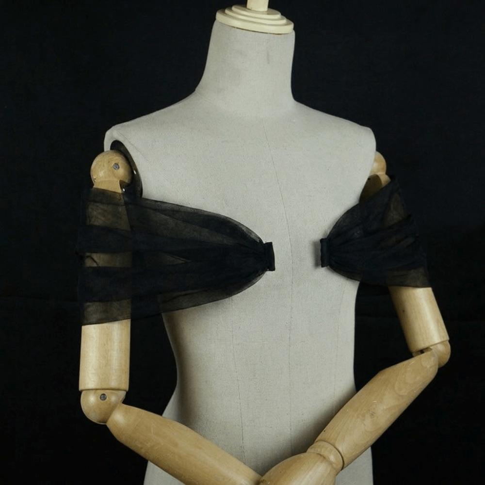 Detachable Mesh Off Shoulder Sleeves Loose Sheer Arm Covers Bridal Wedding Arm Covers Evening Gown