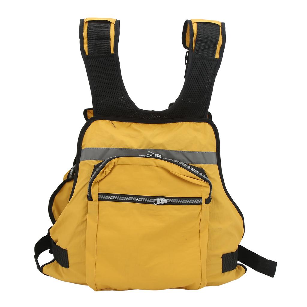 Fishing Vest Backpack Adjustable Breathable Outdoor Fishing Vest Yellow Free Size