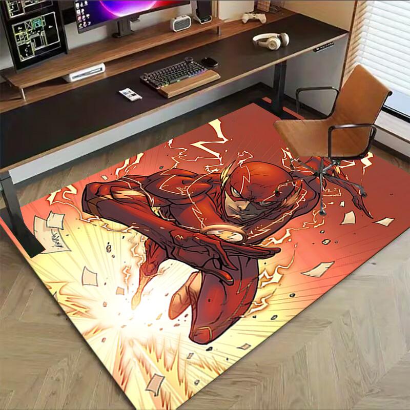 Flash Hero Action Carpet For Playroom Bedroom Living Room Sofa Home Decorkids Game Area Rug Nonslip Floor Mat