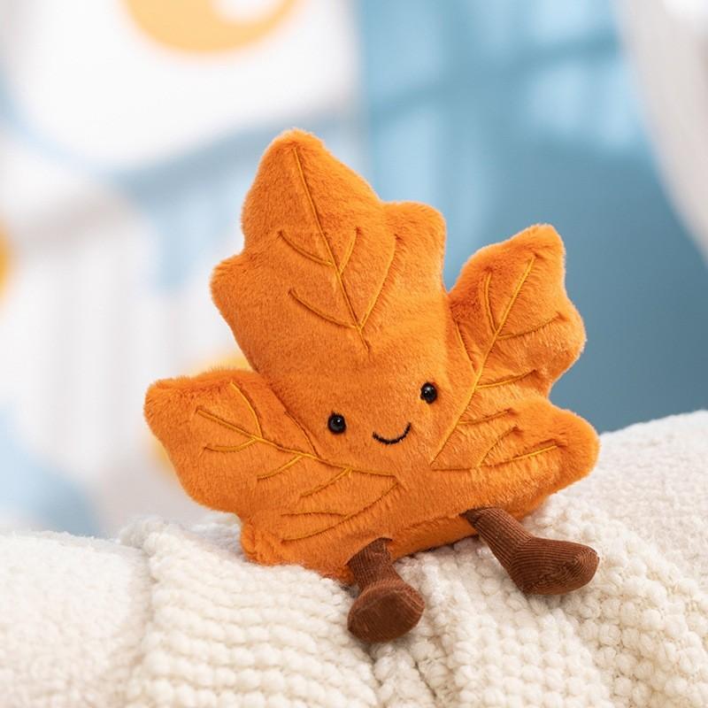 Maple Ginkgo Leaf Plush Toy For Girls Cute Leaf Shaped Stuffed Animal Gift For Decor Maple Leaf