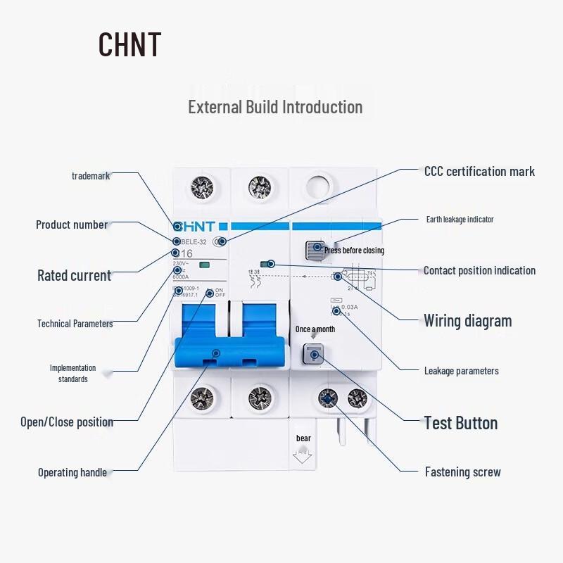 CHNT NXBLE-63 Miniature Residual Current Circuit Breaker