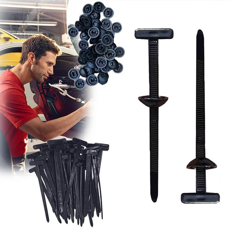 

Universal Nylon Cable Tie Buckle Auto Fastener Screw Replacement Clip Car Fender Trunk Engine Guard Panel Wire Management Secure