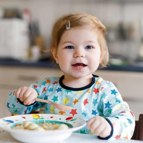 12-Piece Toddler Utensil Set, Plastic Spoon and Fork Set, Child-Safe Plastic Reusable Cutlery, BPA-Free, Dishwasher Safe