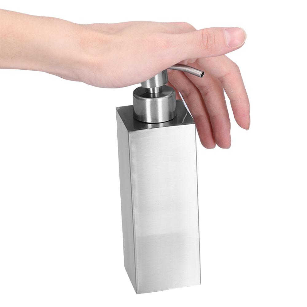 304 Stainless Steel Soap Dispenser Silver Liquid Soap Dispenser Bathroom Kitchen Sink