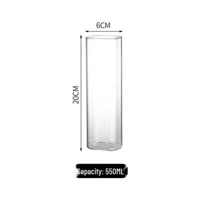 ZISIZ Ins Stil Quadratisches Glas Kaltgetränkebecher