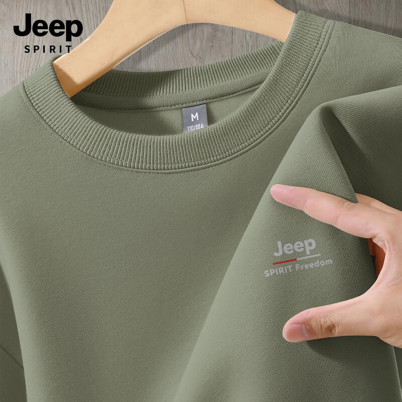 JEEP SPIRIT Men's 2025 American Casual Crewneck Sweatshirt