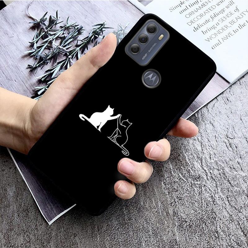 Black Cat Phone Case for Motorola Moto E32 E20 E40 G22 G52 G20 G30 G100 G60 G50 G10 GPure GStylus G9 One Action Macro
