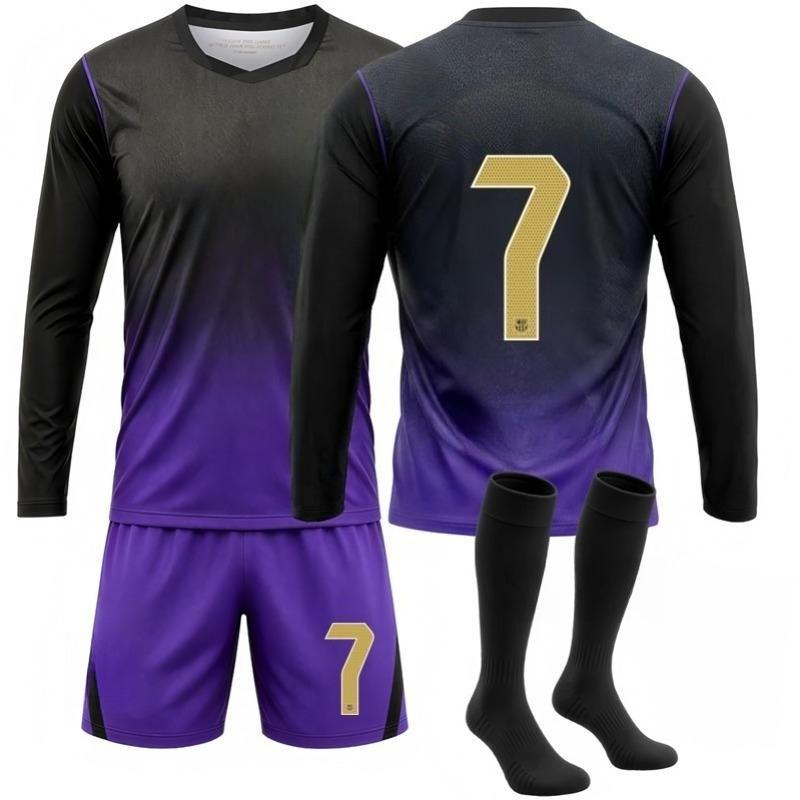 2627 Football Club Away Long-Sleeve Jersey (Black/Purple) – No. 10