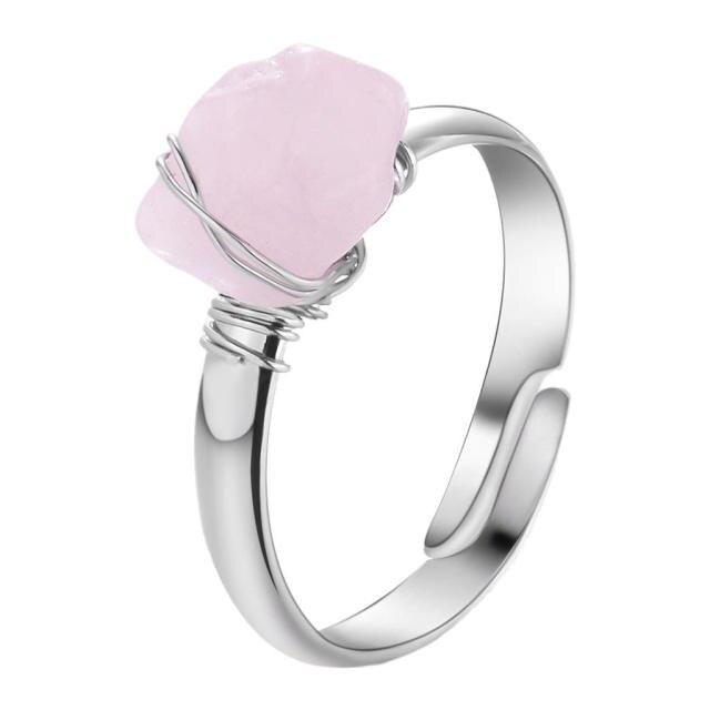 Retro Crystal Rings Adjustable Rings Simple for Friends Holiday Daily Work
