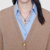 Gucci GG Marmont Double G Schlüsselanhänger Vintage-Finish Glänzend 925er Silber Halskette Herren Halskette 627757-J8400-0701