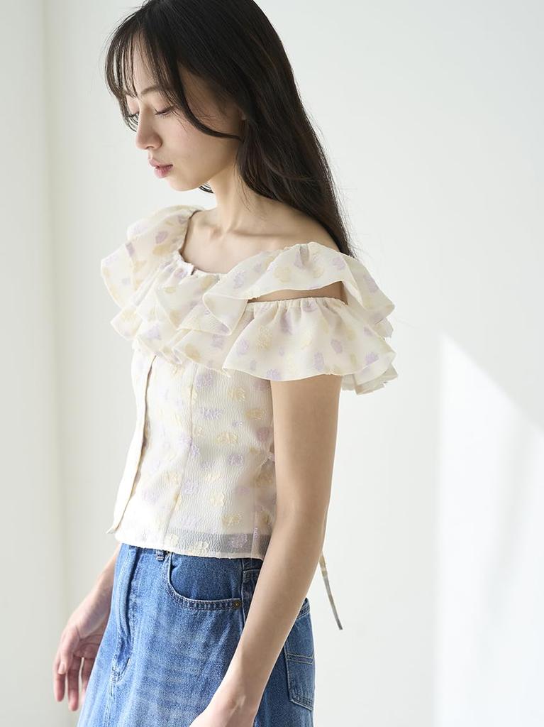 Snidel Flower JQD Blouse SWFB252021 Mix Women's