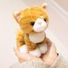 15cm Cute Simulated Sitting Cat Pendant Doll Plush Toy Stuffed Soft Animal White Black Kitten Keychain Doll Kids Birthday Gift