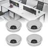 4 Set Desk Cable Wire Grommet PC Computer Desk Cord Grommet Cable Hole Cover Organizers53 Brushed