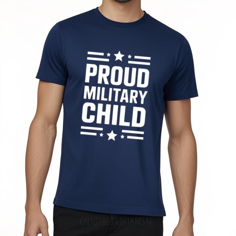 T Shirt Unisex Street Wear For Unisex Round Neck Tshirt Unisex Proud Military Child Star Design Stylish Male Teeshirt Comfort Tshirt