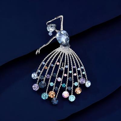 Ballet Girl Brooch, High-end and Elegant Crystal Corsage, Niche Design Sense Brooch