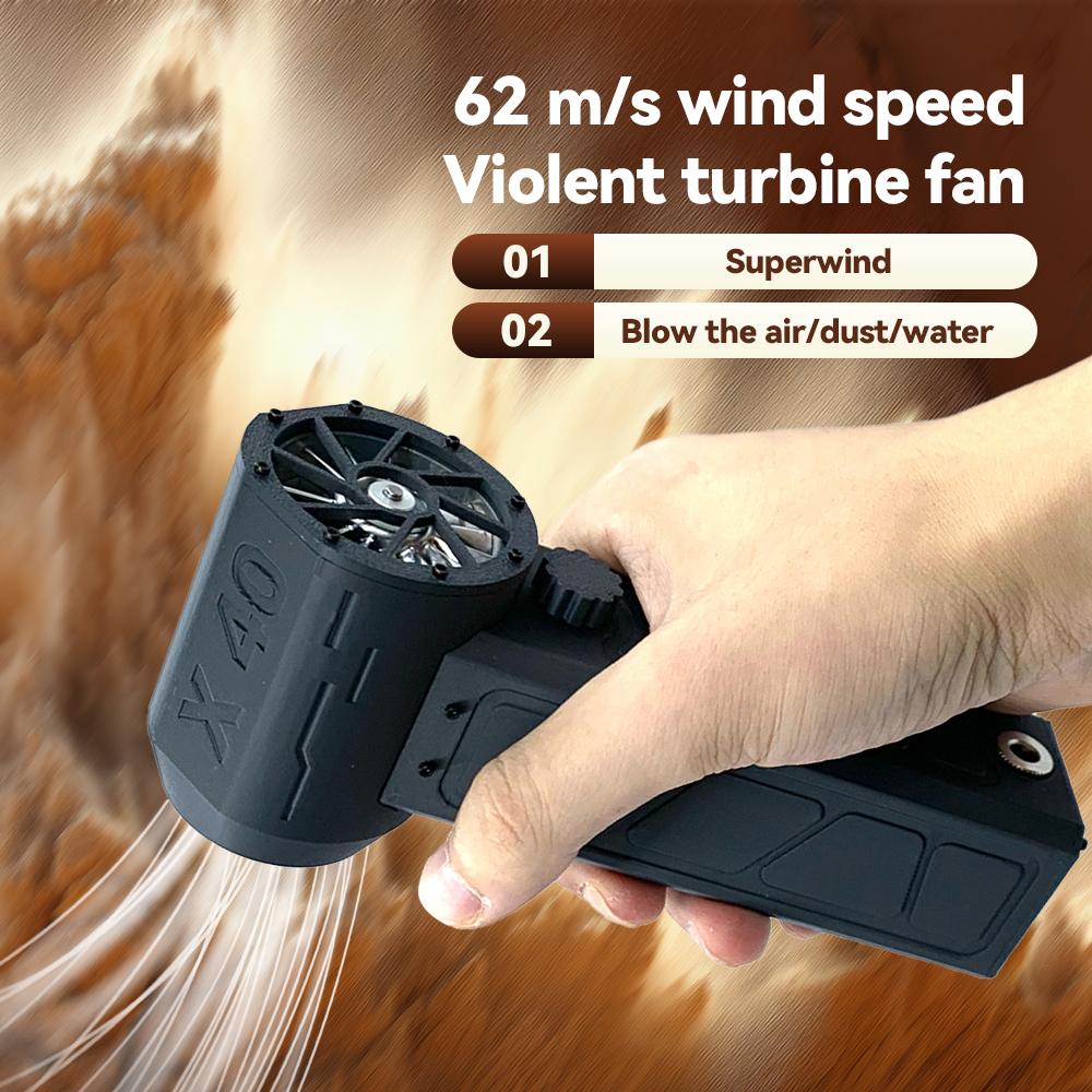 X40 Powerful Blower 40mm Brushless Motor Turbo Violent Fan Thrust 600g Large-Sized Brushless Motor, Car Drying, Leaf Sweeping To