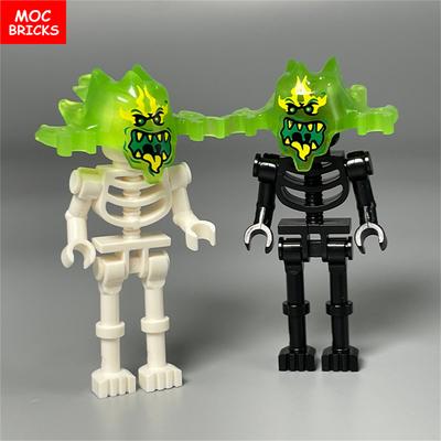 Ladrillos MOC Halloween Casco Luminoso Figura de Acción Fantasma Bloques de Construcción Accesorios Regalos para Niños Juguetes para Niños