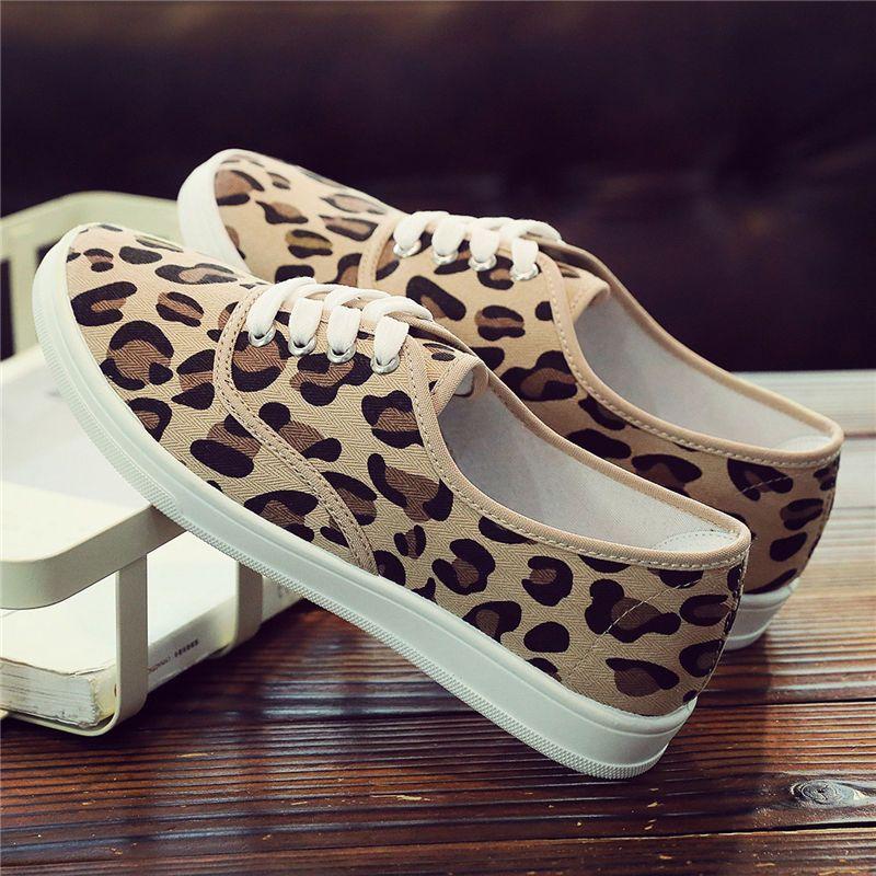  zapatos de mujer women fashion yellow leopard spring & summer anti skid lace up shoes lady classic comfort shoes ab319