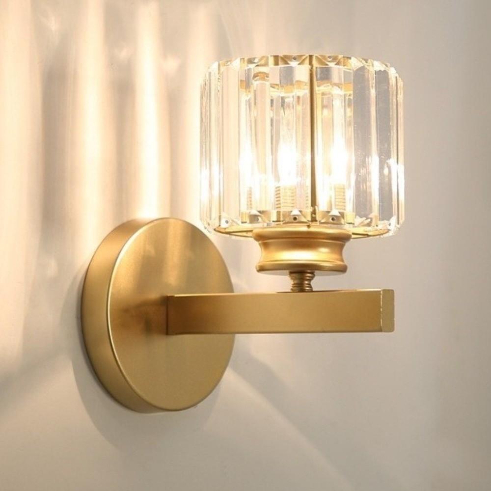 Light Luxury Crystal Wall Lamp 3 Colors Changing Decorative Lamp Night Light  Wall Decoration