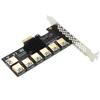 PCI-E to PCI-E Adapter Card 1 to 7 USB3.0 iser PCIE PCI for press 1x to 16x Graphics Card Dedicated Card Gold-Plated
