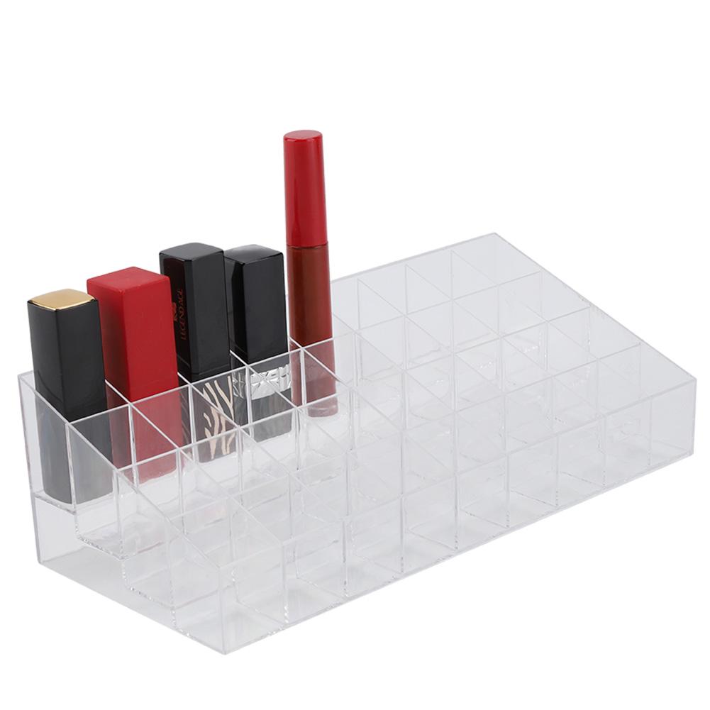36 Grids Transparent Lipstick Display Case Storage Box Nail Brush Organizer Cosmetic Display