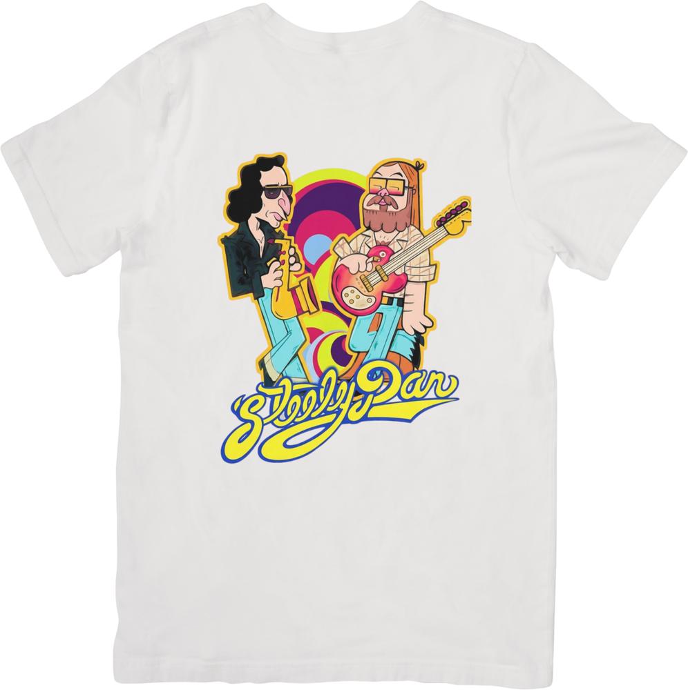 Steely Dan Vintage Retro Passform für Unisex Damen Qualitäts-Baumwoll-T-Shirts