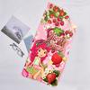 1pc Princess Strawberry Beach Towel with Custom Name, Beach and Seaside Swimming Pool Equipment, Fashion Pattern, Rectangular, Travel Essential