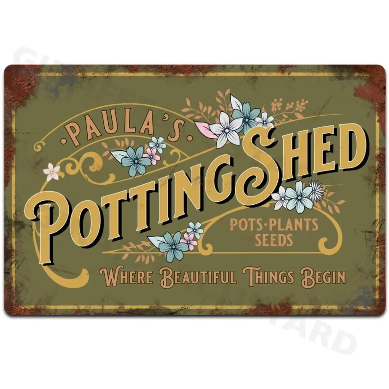 

Customizable Metal Aluminium Garden Sign Vintage Retro Waterproof Wall Decor червоний