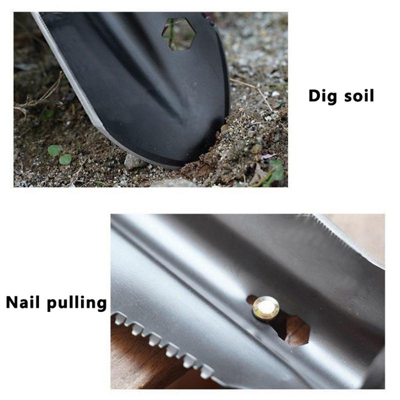Outdoor Camping Schaufel, Multifunktionale Tragbare Ingenieurschaufel, Garten- und Gemüsegarten Handschaufel Stahl Tragbar