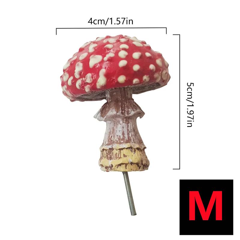 1PC/3PCS Mini Mushroom Glow In The Dark Ornament Resin Crafts Fairy Garden Miniatures Terrarium Figurines Decor DIY Accessories