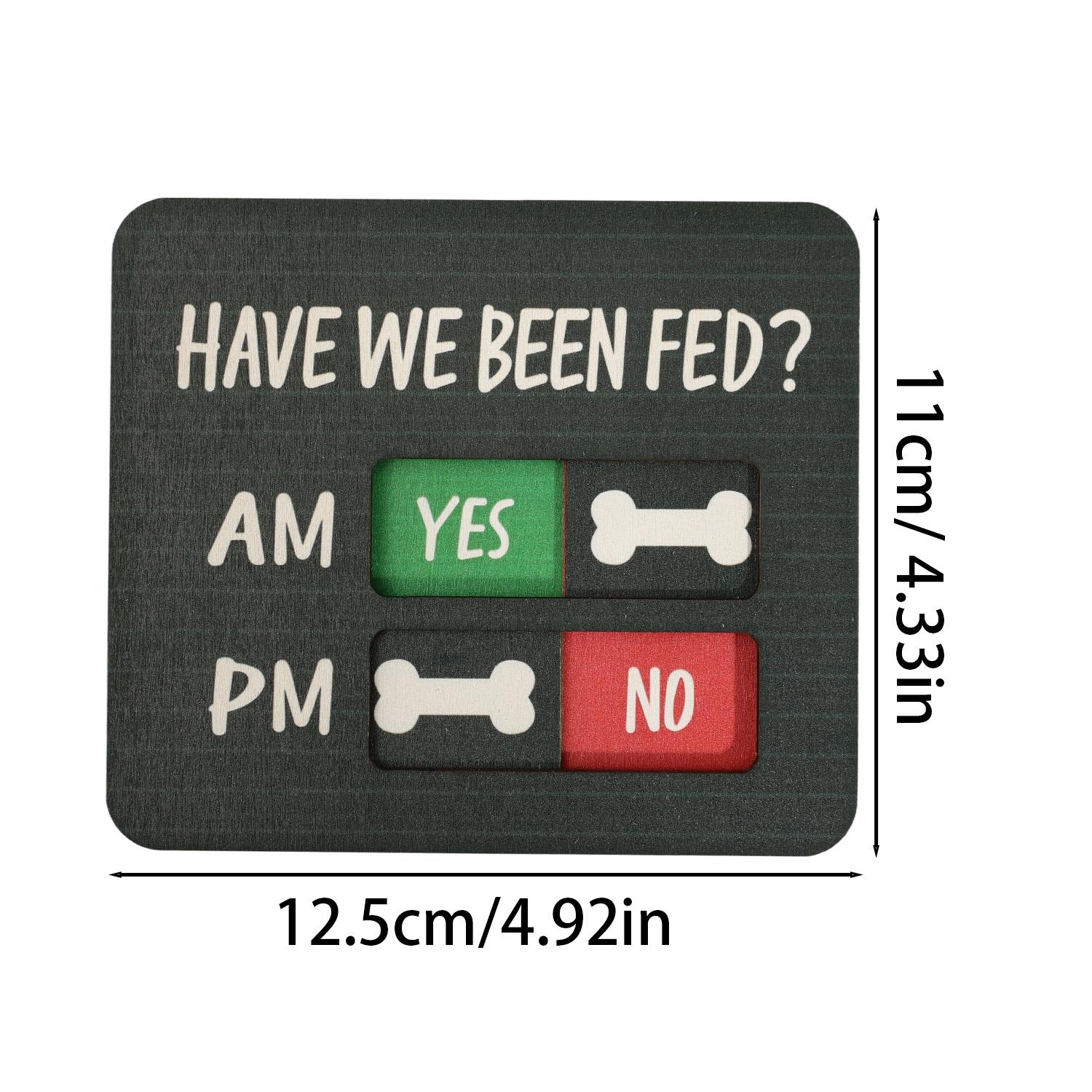 

4/1PCS Magnetic Cat Dog Pets Feeding Reminder Fed Wooden Have We Been Fed Magnet Fridge Sign for Home Kitchen Door Pet Supplies 1PC