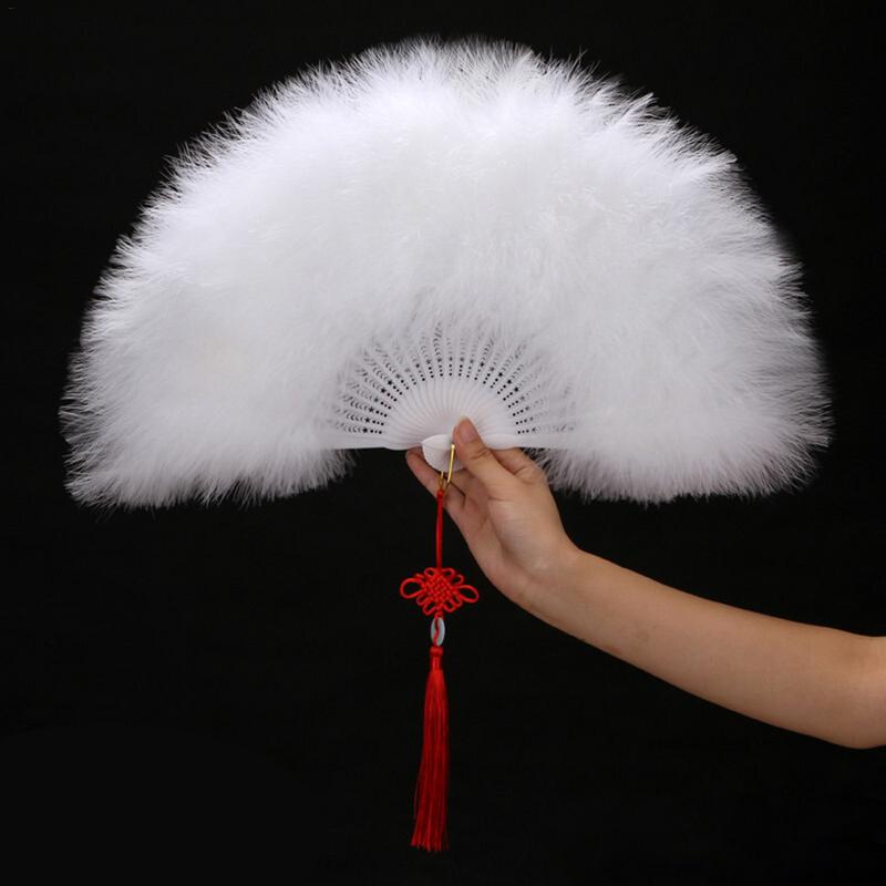 Hand Fans Folding Fan Hand Portable Favor Gift Party Fans Wedding Feather Fan Performance Dj Bar Club Room Party Decoration