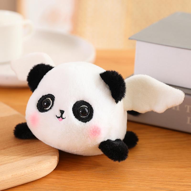 12cm Kawaii Plyšové hračky kočka, pes, dinosaurus, mýval, které vrtí ocasem zatažením za provázek bez použití baterií