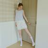 Ceme Adu Cest_Embroidered Floral Mini Skirt_White