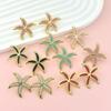 New Fashion Stainless Steel Starfish Drip Oil Earrings for Women - Light Luxury Versatile Ear Jewelry