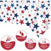 3Pcs n Flag Plastic Tablecloth Patriotic Red White Blue Star Disposable Table Cover 4th of July Rectangle Table Cloth for Independence Memorial Day