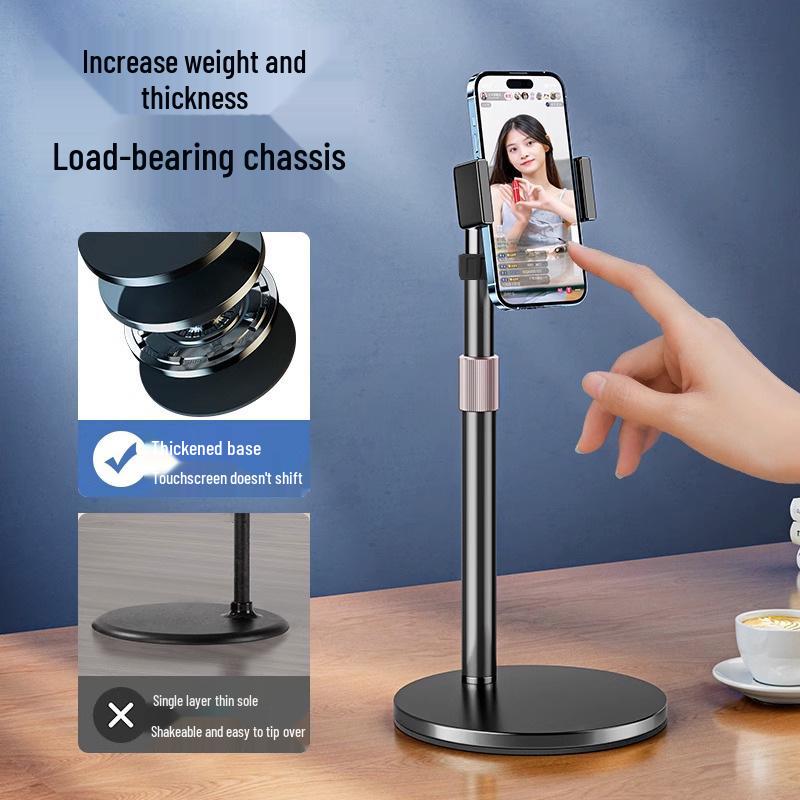 Mobile Phone Desktop Stand: Full Metal Multi-functional Support for Overhead Shooting, Video Recording, Live Streaming, and Photography