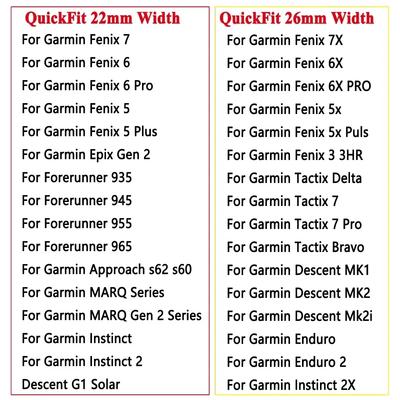 Garmin Watch Fenix 7X 7 Solar 6x Pro/Fenix 6 Pro /Fenix 6 Sapphire /Forerunner 935 için Hızlı Uyumlu 22mm 26mm Paslanmaz Çelik Kayış