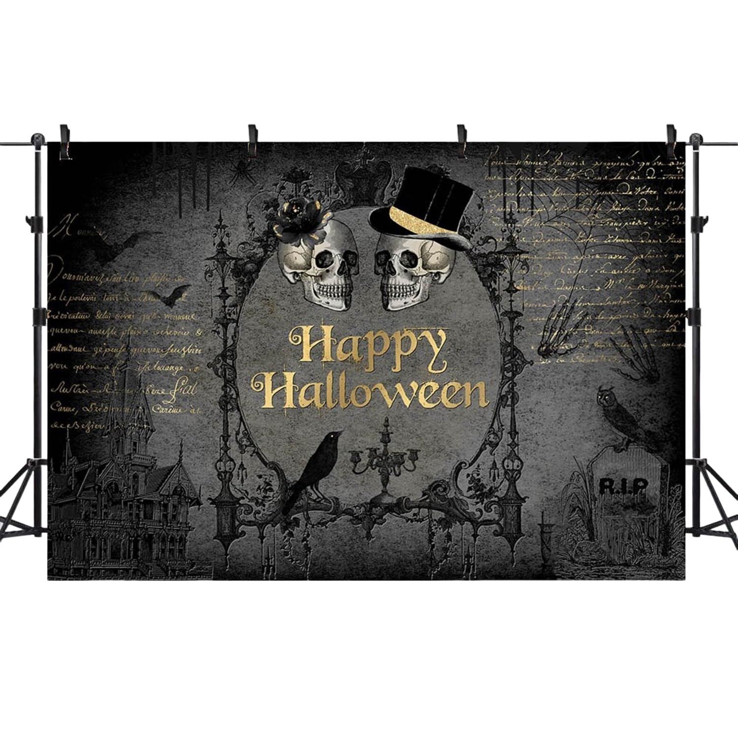 

Background Paper Halloween Skeleton Ghost Studio Photo Shoot Decoration Wedding Bridal Shower Party Vinyl 150x100cm [34453-34464]