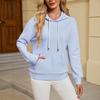 Women's Striped Long Sleeve Hoodie Casual Loose Fit with Pocket Pullover Top