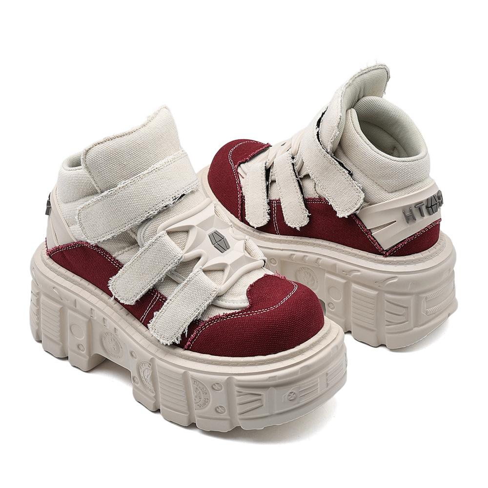 Summer Platform Punk Boots Heightening Muffin Tank Sole Men's and Women's High-top Shoes