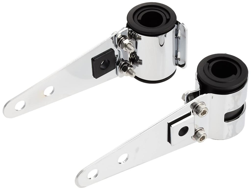 Kijima Motorcycle Headlight Stay, Custom Long Type, 27-39mm, Steel, Plated, 205-0271