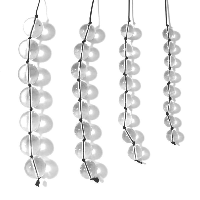 4 Sizes Rear Court Pull Glass Beads Anal Balls Butt Plug Sex Toys For Women Transparent Harem Male And Female Masturbation