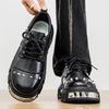 Fashion Men Platform Derby Shoes British Style Casual Genuine Leather Shoes Personalized Rivet Design Fashion Thick Sole Footwear 39-44