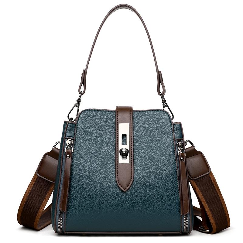 High-end, Stylish Single-shoulder Bag for Women, Soft Leather Bucket Bag, Large-capacity Handbag