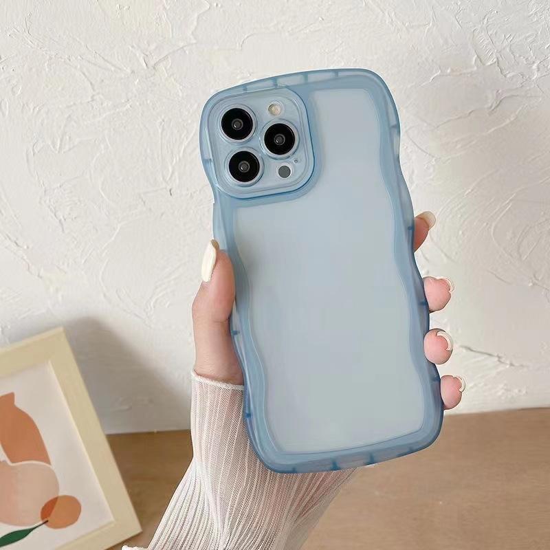 16 Suitable for Apple 14 Mobile Phone Case IPhone13 Promax Wavy Pattern 15pro 13 Protection Transparent 16pro
