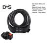 Bike Cable Lock with 5 Digits Shear-Resistant PVC Coating Universal Anti-Theft Security Protection Bicycle Scooter Safety Lock